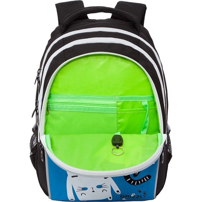 Рюкзак школьный Grizzly RG-168-2 голубой - фото №6