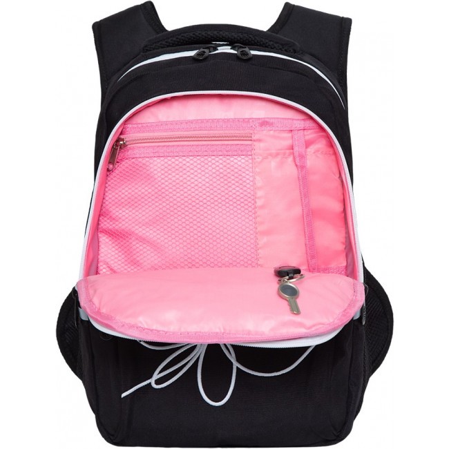 Школьный рюкзак Grizzly RG-161-2 черный-белый - фото №4