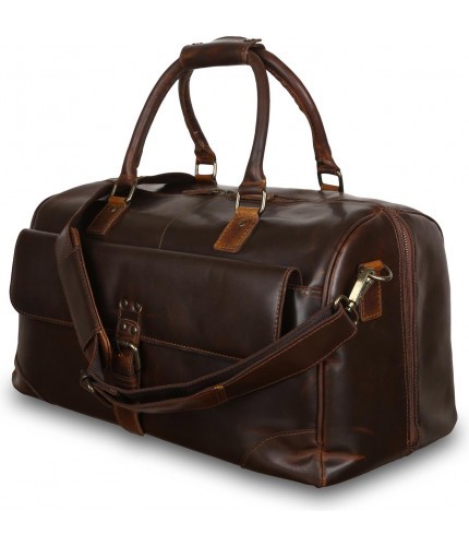 Дорожная сумка Ashwood Leather Lyndon Copper Brown Медно-коричневый- фото №1