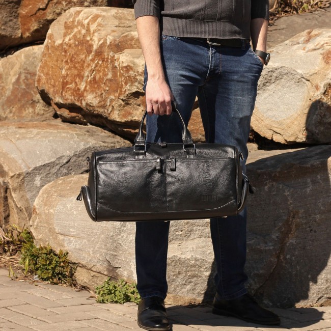Дорожно-спортивная сумка Brialdi Traveller Relief black Черный - фото №20