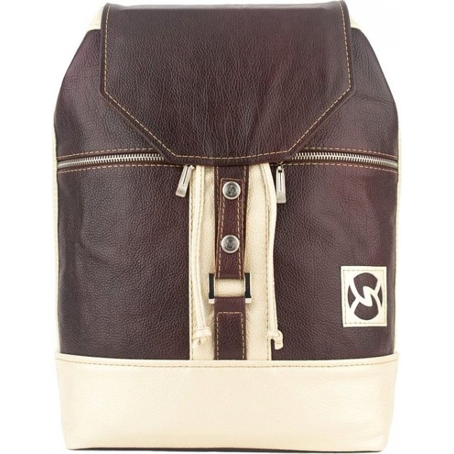 Рюкзак Sofitone RM 002 C4-A4 Вишневый - Бежевый перламутровый - фото №2
