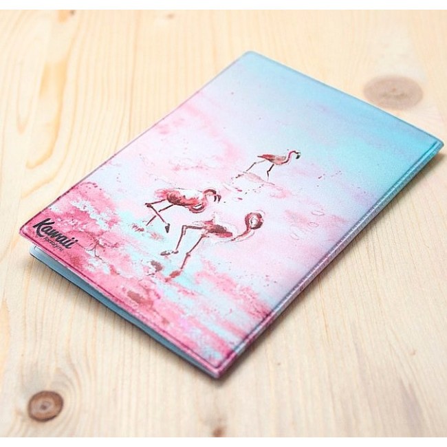 Обложка для паспорта Kawaii Factory Обложка для паспорта Фламинго - фото №2