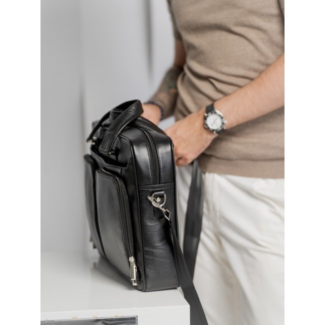 Мужская сумка Carlo Gattini Riace 1015-01 Черный - фото №10