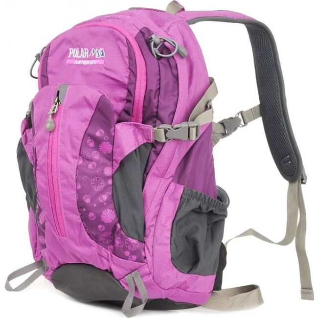 Рюкзак Polar П1552 Фиолетовый с цветочками - фото №1