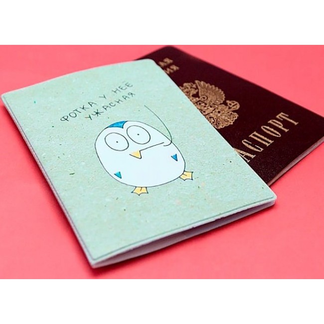 Обложка для паспорта Kawaii Factory Обложка для паспорта Фотка - Пингвин - фото №4