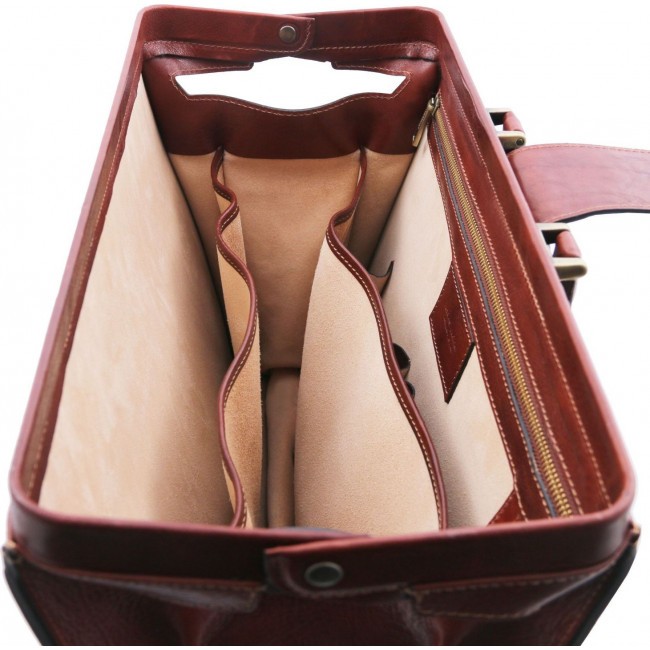 Кожаный портфель-саквояж Tuscany Leather Canova TL141826 Черный - фото №6