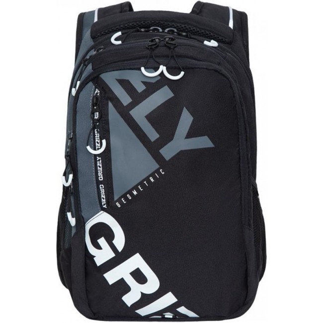 Рюкзак Grizzly RU-138-2 черный-серый - фото №2