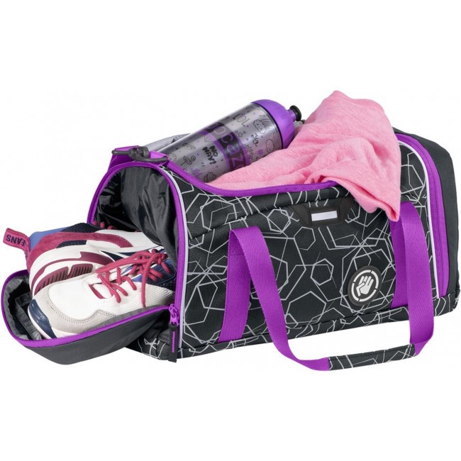 Спортивная сумка Coocazoo SporterPorter Laser Reflect Berry черный/розовый - фото №2