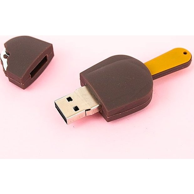 Зарядка Kawaii Factory USB-флешка "Эскимо" Полностью коричневая - фото №2