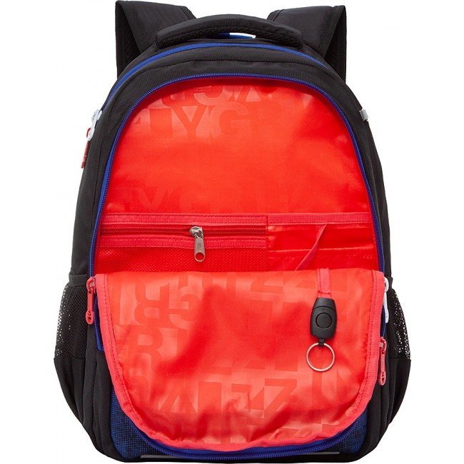 Рюкзак школьный Grizzly RB-154-2 черный-синий - фото №5