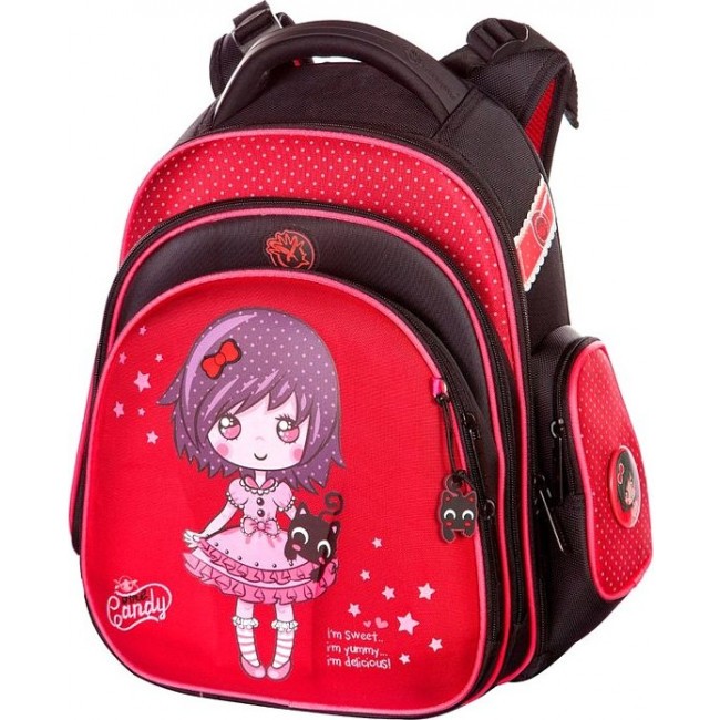 Рюкзак для младших классов Hummingbird Kids Куколка красный - фото №1