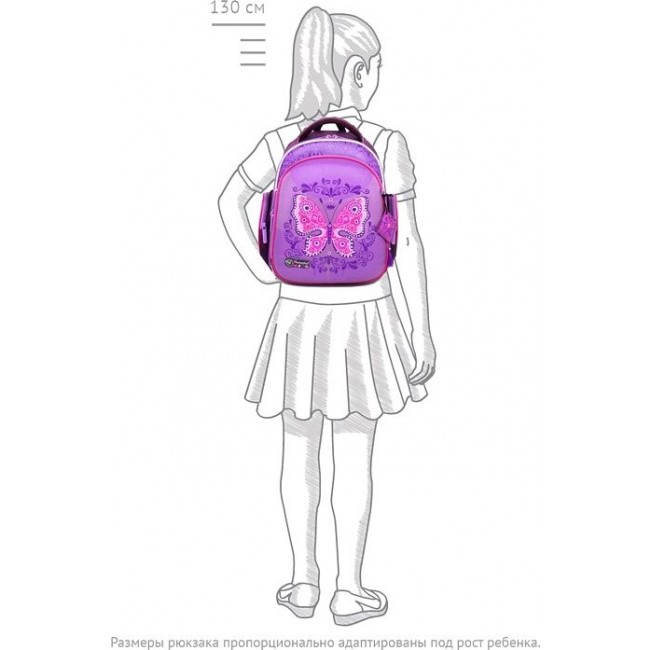 Школьный рюкзак для девочки Hummingbird Kids Розовая Бабочка - фото №5
