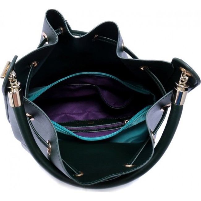 Женская сумка OrsOro D-157 Темно-зеленый - фото №4