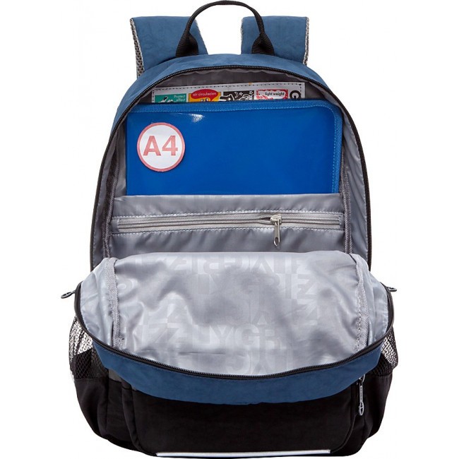 Школьный рюкзак Grizzly RB-155-1 синий-черный - фото №5