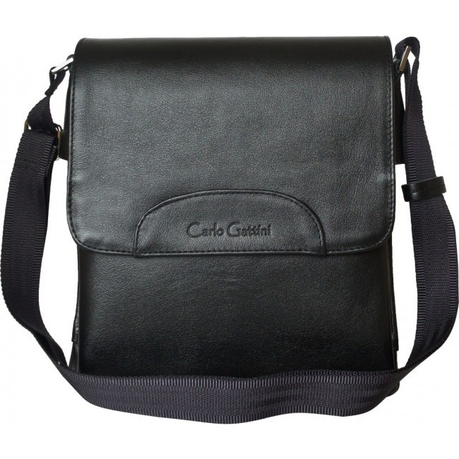 Кожаная мужская сумка Sale Carlo Gattini Moretta Черный Black - фото №4