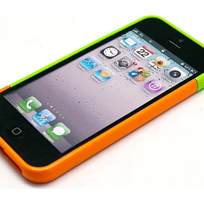Чехол для iphone Kawaii Factory Бампер для iPhone 5/5s "Candy colors" Lime & orange - фото №2