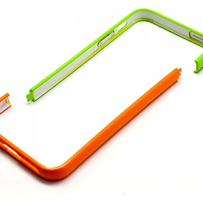 Чехол для iphone Kawaii Factory Бампер для iPhone 5/5s "Candy colors" Lime & orange - фото №3