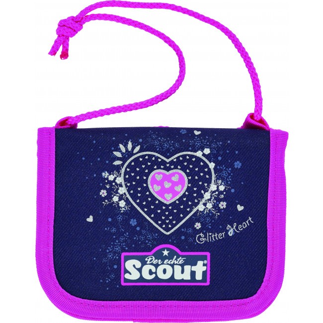 Школьный ранец Scout Sunny exklusiv с наполнением 4 предмета мерцающее сердце Фиолетовый - фото №9