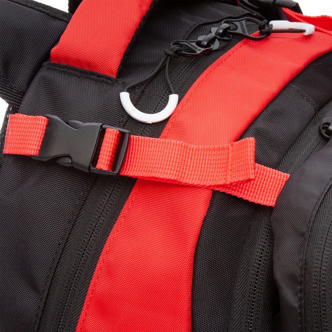 Рюкзак школьный с мешком Grizzly RB-258-1 черный-красный - фото №15