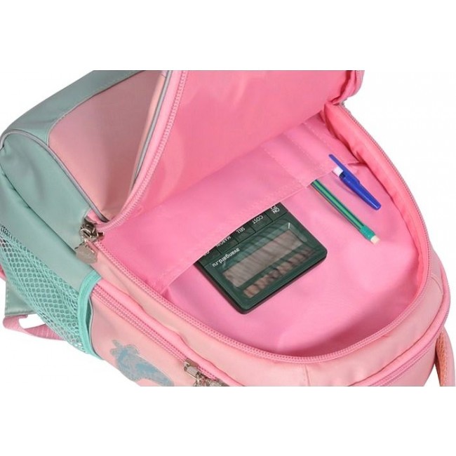 Рюкзак Grizzly RG-661-2 Цветочки бирюзово-розовый - фото №4