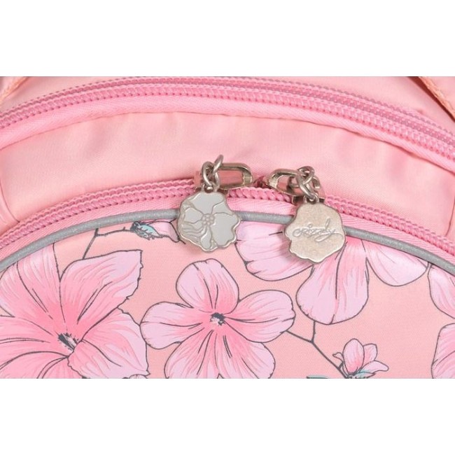Рюкзак Grizzly RG-661-2 Цветочки бирюзово-розовый - фото №5