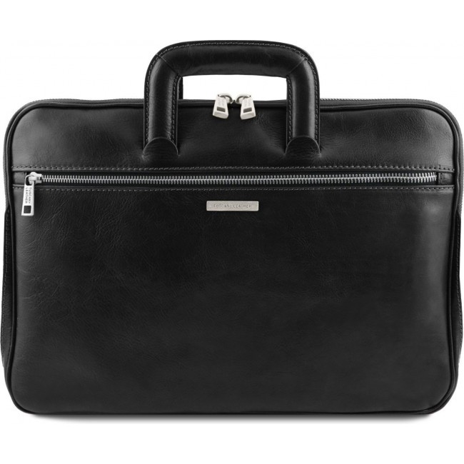 Кожаный портфель для документов Tuscany Leather Caserta TL141324 Черный - фото №1