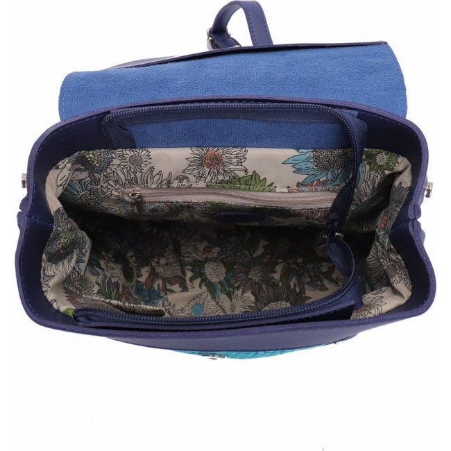 Рюкзак OrsOro DS-0088 Темно-синий с бирюзой - фото №4
