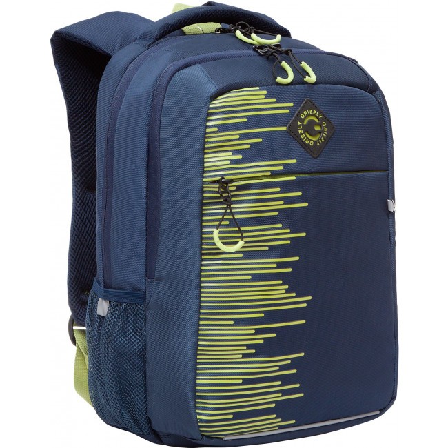 Рюкзак школьный Grizzly RB-256-6 синий - фото №1