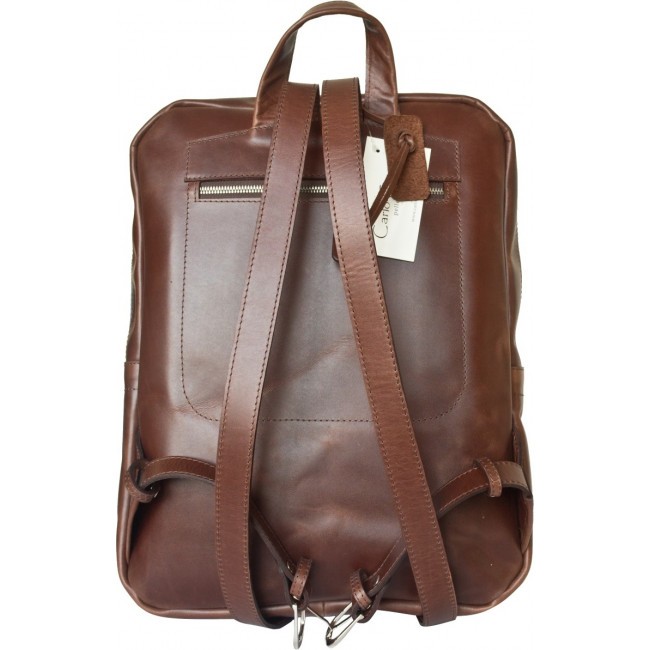 Кожаный рюкзак Carlo Gattini Lanciano 3066-02 Темно-коричневый Brown - фото №3