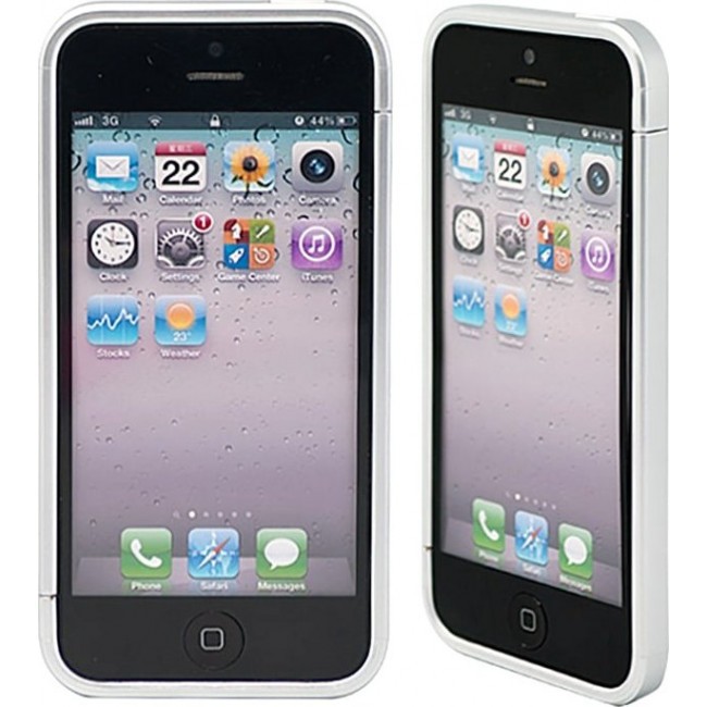 Чехол для iphone Kawaii Factory Бампер для iPhone 5/5s "Spigen" Серебряный - фото №1