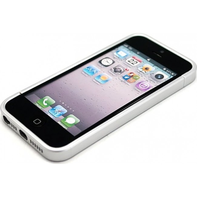 Чехол для iphone Kawaii Factory Бампер для iPhone 5/5s "Spigen" Серебряный - фото №2