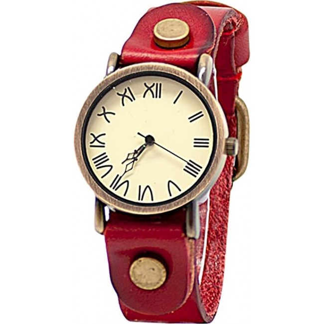 часы Kawaii Factory Часы "Vintage Simple" Красные - фото №1