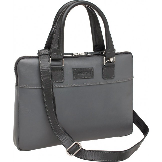 Деловая сумка Lakestone Anson Grey/Black Серый/Черный - фото №2