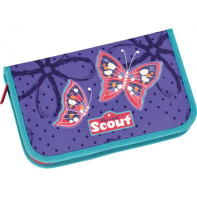 Школьный ранец Scout Sunny с наполнением 4 предмета бабочки Фиолетовый - фото №9