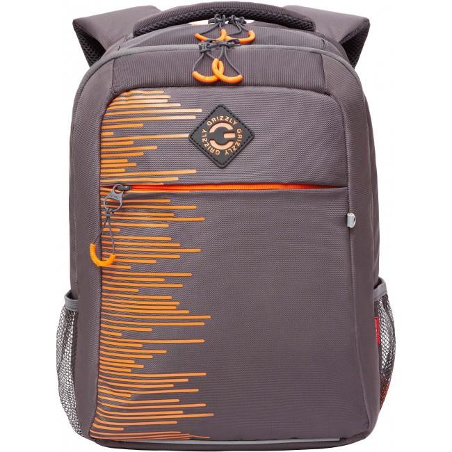 Рюкзак школьный Grizzly RB-256-6 серый - фото №2