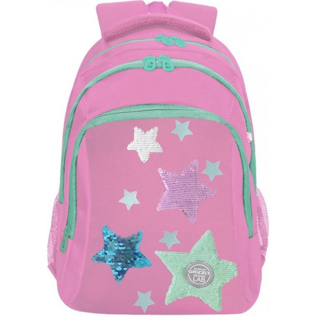 Школьный рюкзак Grizzly RG-162-2 розовый - фото №1