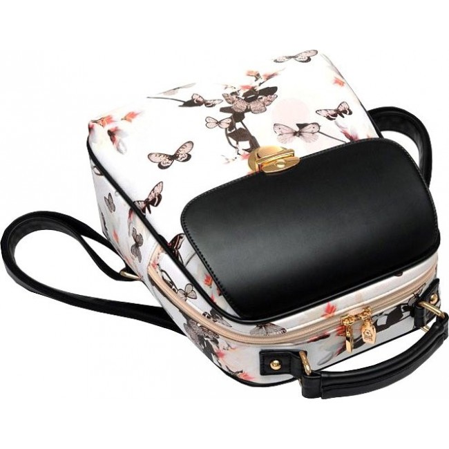 Рюкзак Ula F2015 Цветы на черном - фото №4