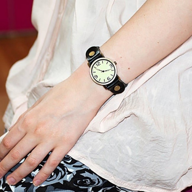 часы Kawaii Factory Часы "Vintage Simple" Черные - фото №3