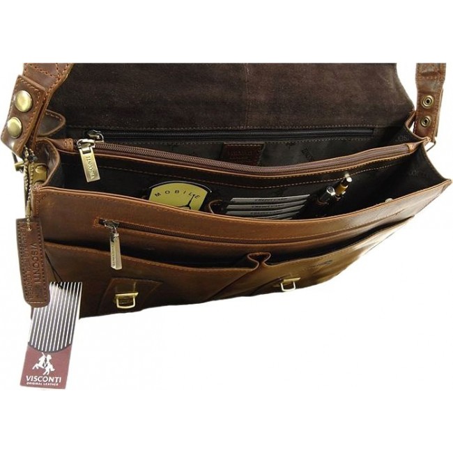 Мужская сумка Visconti VT6 - BENNETT Желтовато-коричневый Винтаж - фото №4