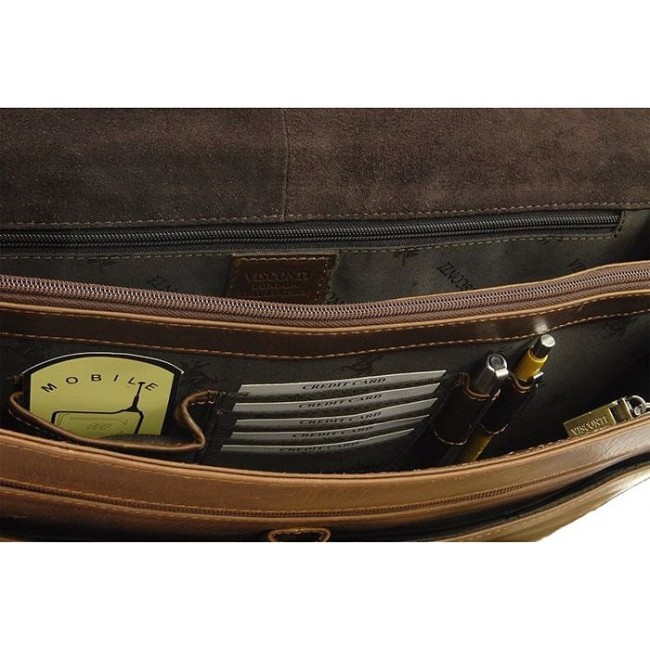 Мужская сумка Visconti VT6 - BENNETT Желтовато-коричневый Винтаж - фото №5