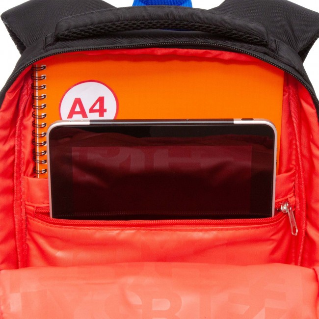 Рюкзак школьный Grizzly RB-256-6 черный-красный - фото №9