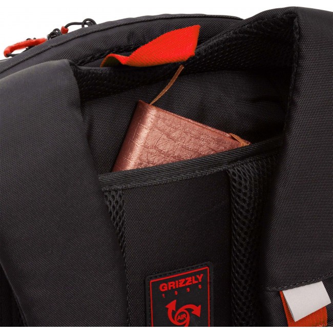 Рюкзак школьный Grizzly RB-256-6 черный-красный - фото №13