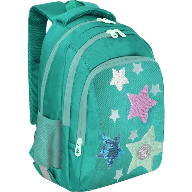 Школьный рюкзак Grizzly RG-162-2 мятный - фото №2