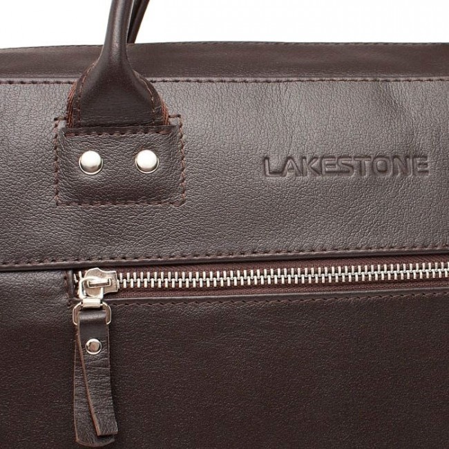 Деловая мужская сумка Lakestone Barossa Коричневый - фото №6