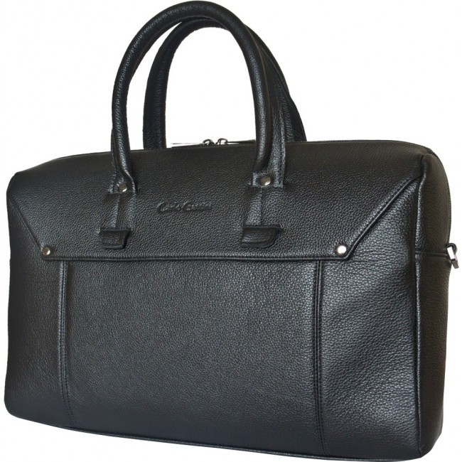 Кожаная мужская сумка Carlo Gattini Norbello Черный Black - фото №2