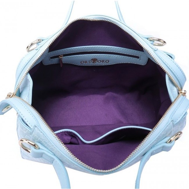 Женская сумка OrsOro D-159 Голубой - фото №4