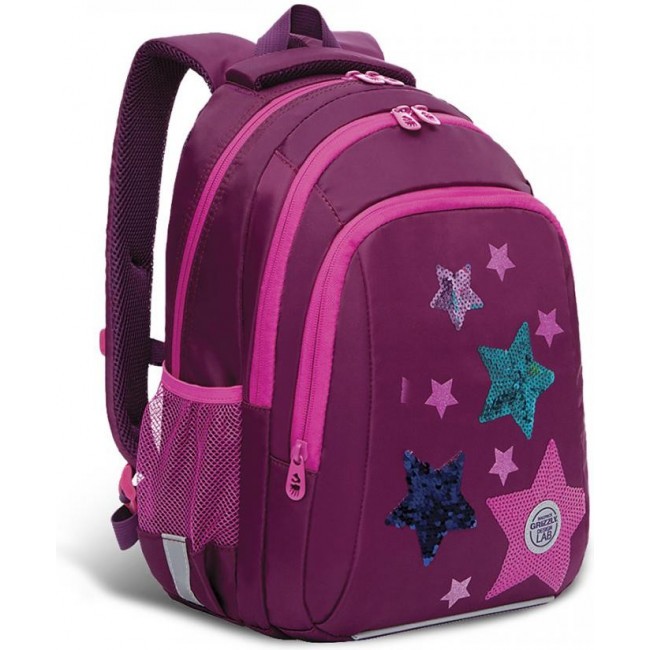 Школьный рюкзак Grizzly RG-162-2 фиолетовый - фото №2
