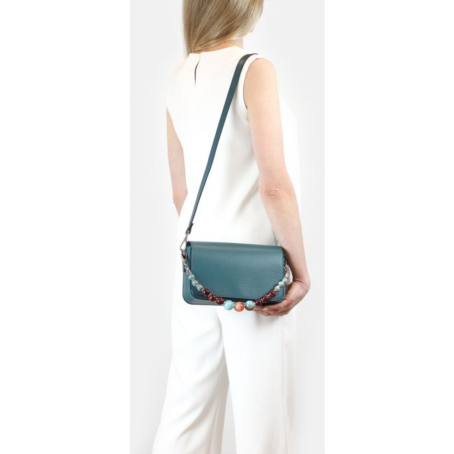 Женская сумочка на плечо BRIALDI Isabel (Изабель) relief turquoise - фото №9