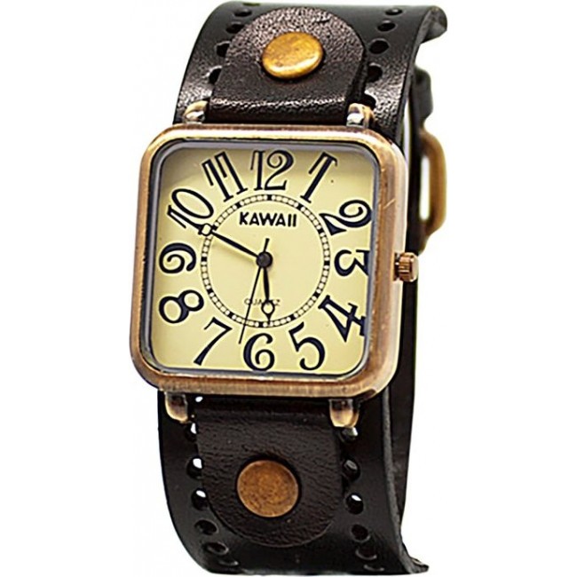 часы Kawaii Factory Часы "Vintage Square" Черные - фото №1