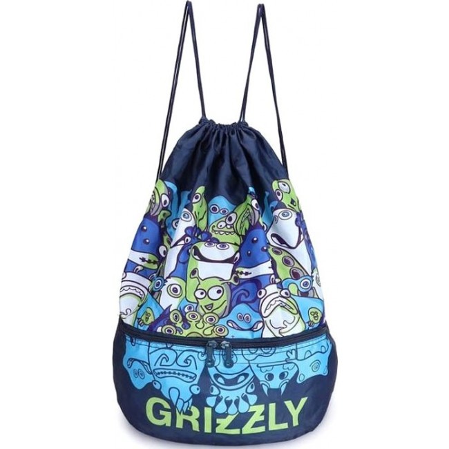 Мешок для обуви Grizzly OM-93-4 Темно-синий - фото №1
